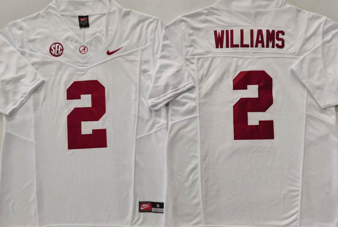 Men's Alabama Crimson Tide Ryan Williams #2 White Jersey